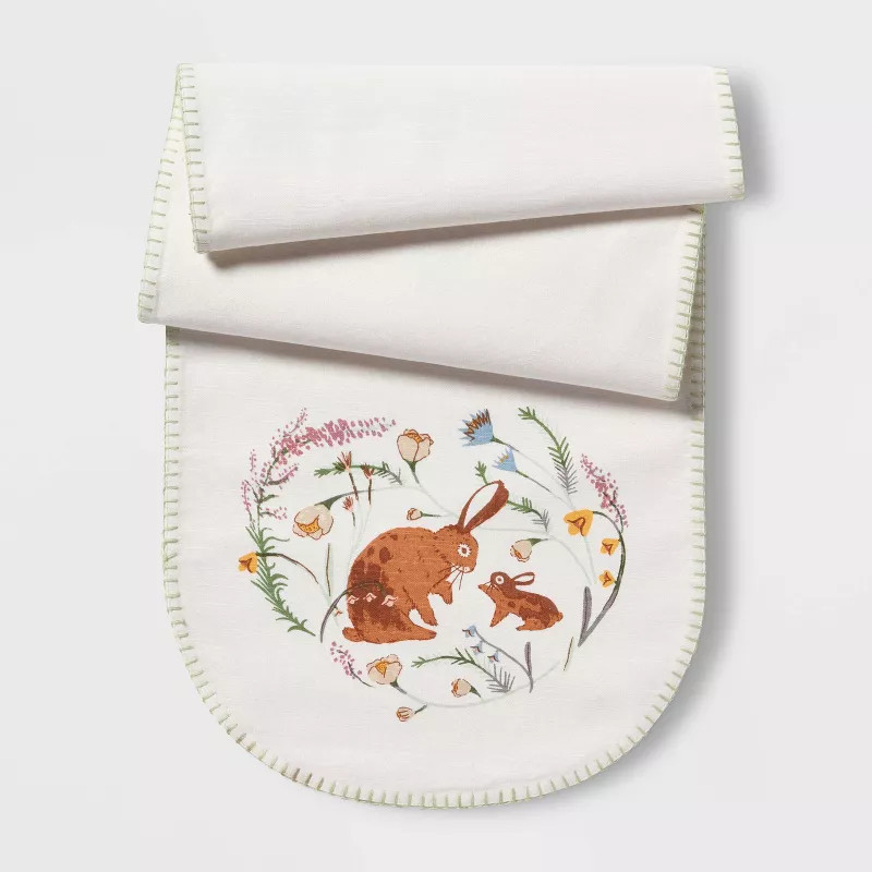 14" x 72" Cotton Bunny Table Runner - Threshold™ | Target