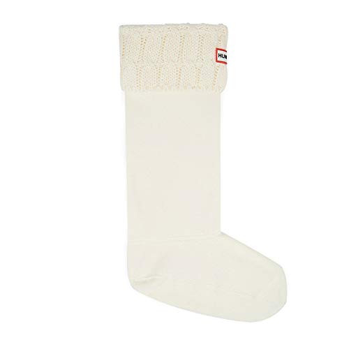Hunter Original 6 Stitch Cable Acrylic Tall Boot Socks for Men and Women - 100% Polyester, Warm and Pull-On Socks - Hunter White XL (Men's Shoe 10-12) One Size | Amazon (US)