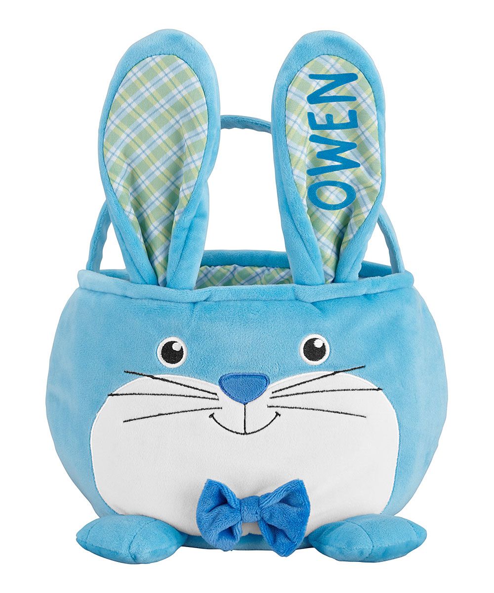 Personal Creations Baskets - Blue Bunny Furry Friend Personalized Name Easter Basket | Zulily