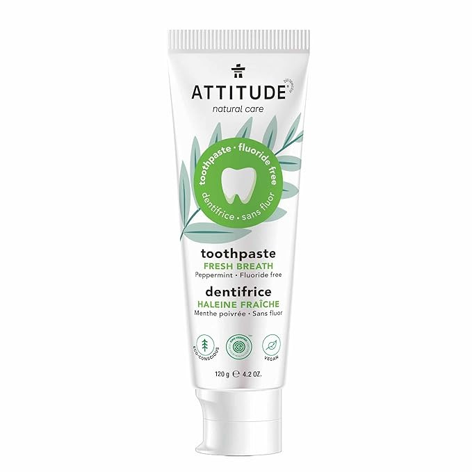 ATTITUDE Fluoride-Free Toothpaste, Plant- and Mineral-Based Ingredients, Vegan, Cruelty-Free and ... | Amazon (US)
