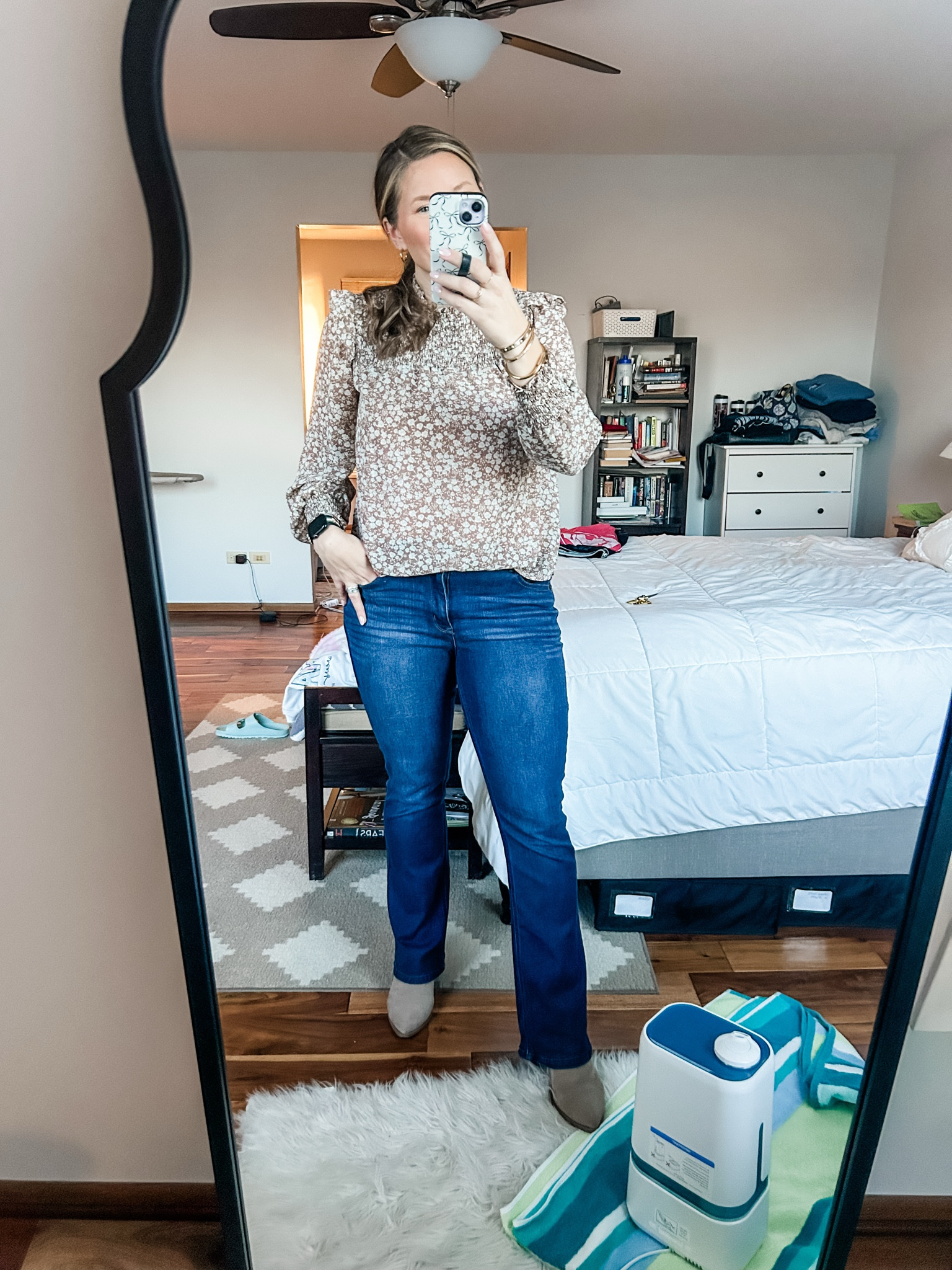 Outfit #16. Blouse is old but I will link similar options! 