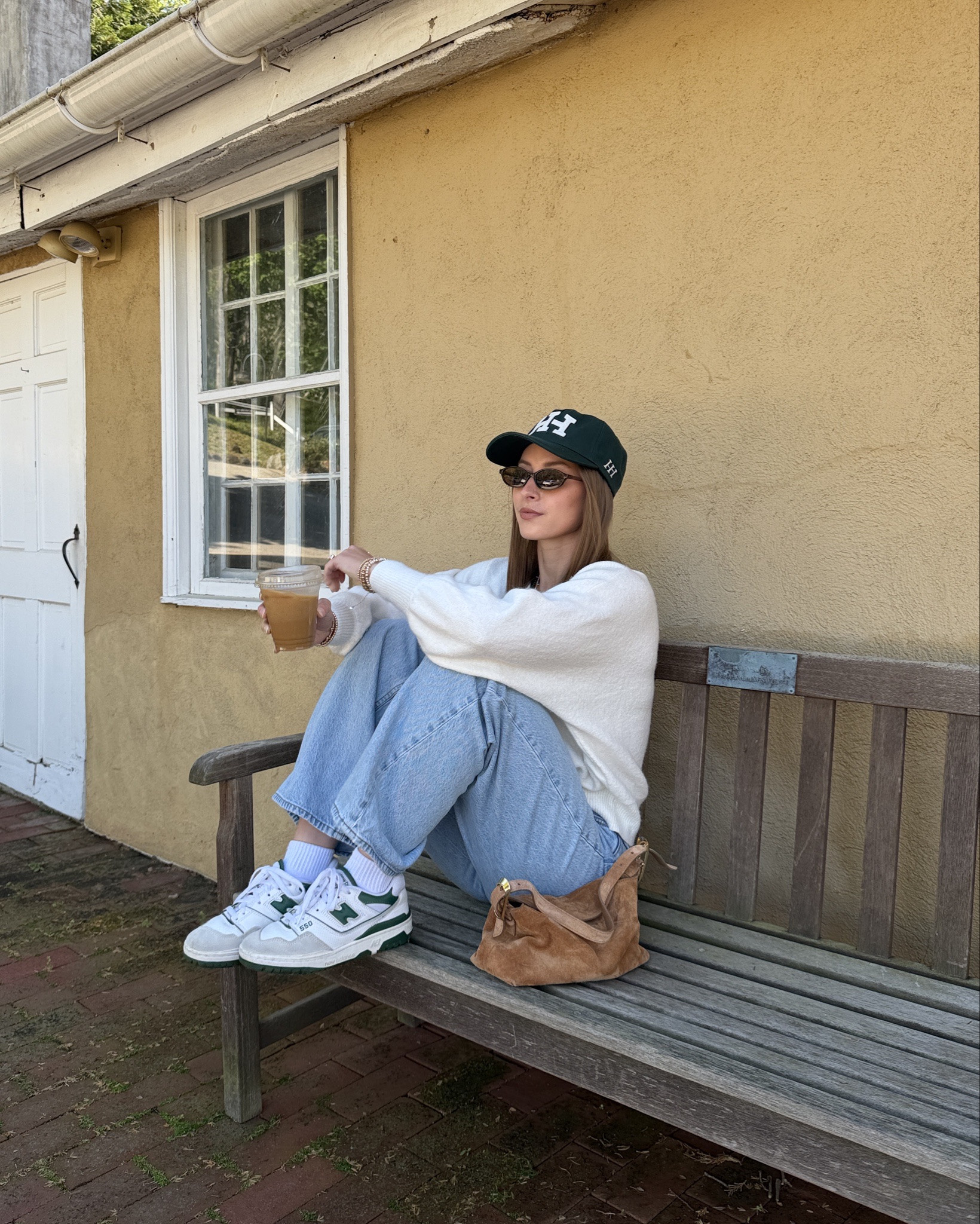 4/28/26 Casual Street Style Outfit of the Day A more casual, street-style outfit for an early spring day 🤍 wearing my favorite Abercrombie ultra loose jeans with an off-the-shoulder Aritzia sweater, finished with Amazon glasses and my New Balance 550s. Easy basics with a little edge—everything is linked here ✨

#LTKootd #LTKSeasonal