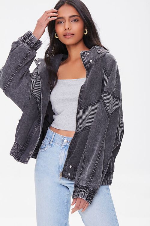 Ribbed-Panel Denim Jacket | Forever 21 (US)