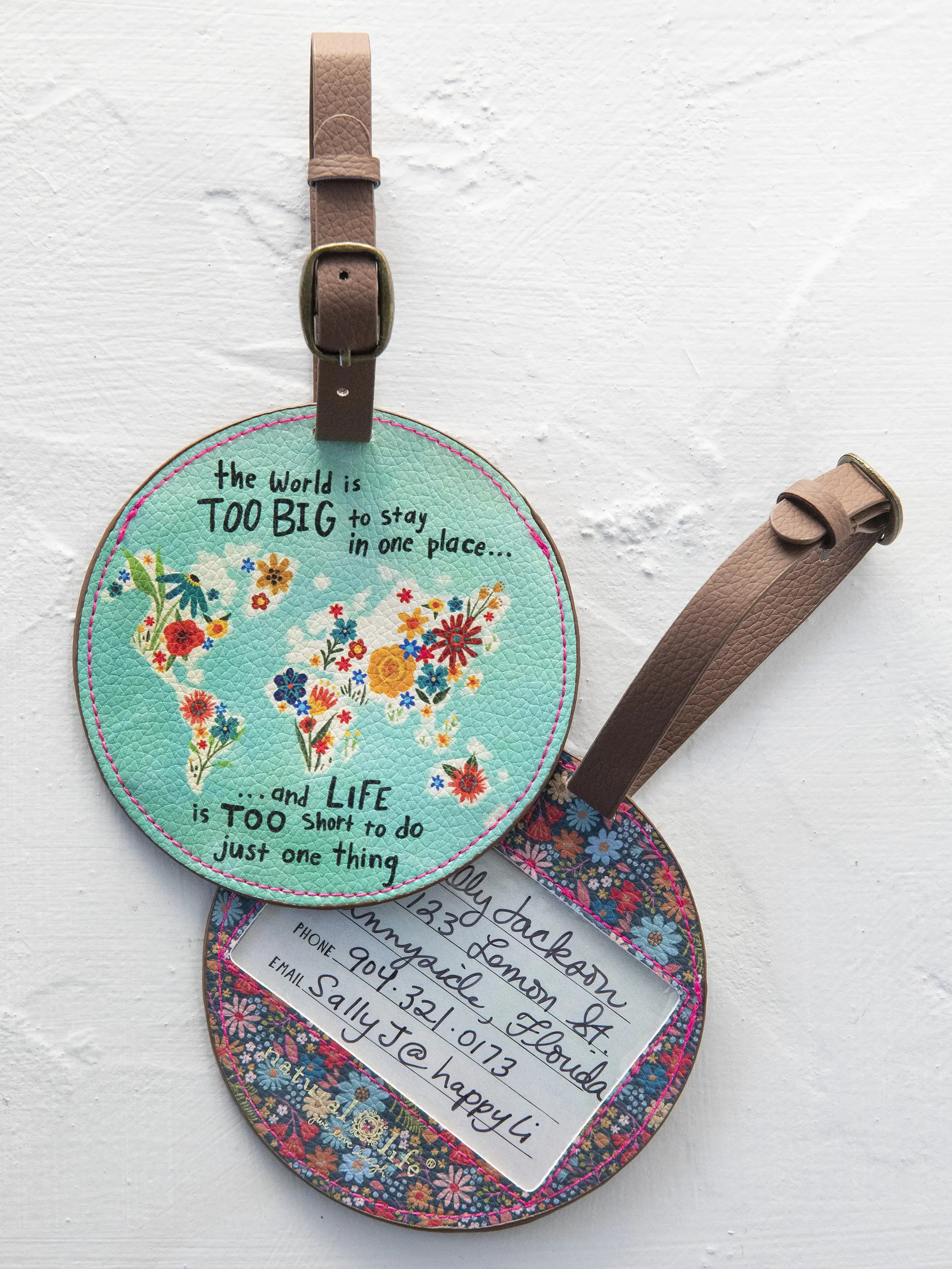 Travel Happy Luggage Tag | Natural Life