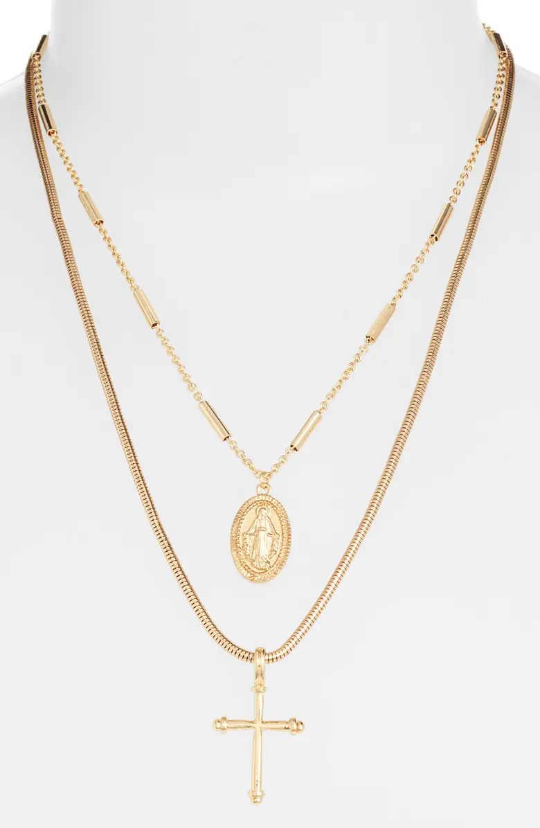 Coin & Cross Set of 2 Necklaces | Nordstrom