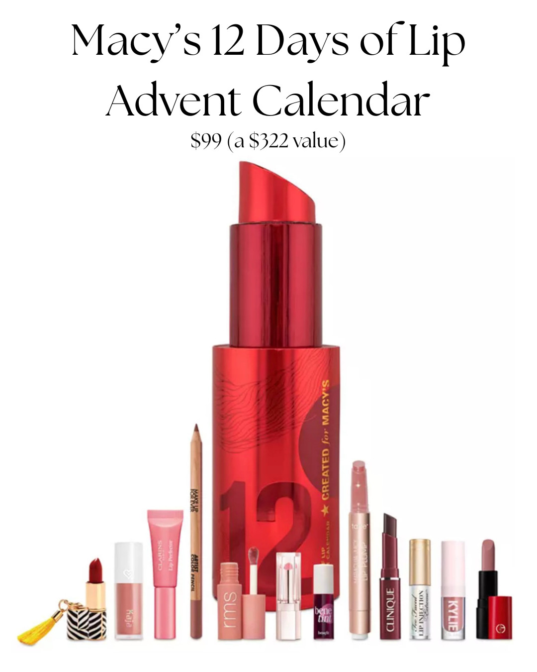 Macy's 12 Days of Lip Advent Calendar  

 #LTKSeasonal #LTKFindsUnder100 #LTKBeauty