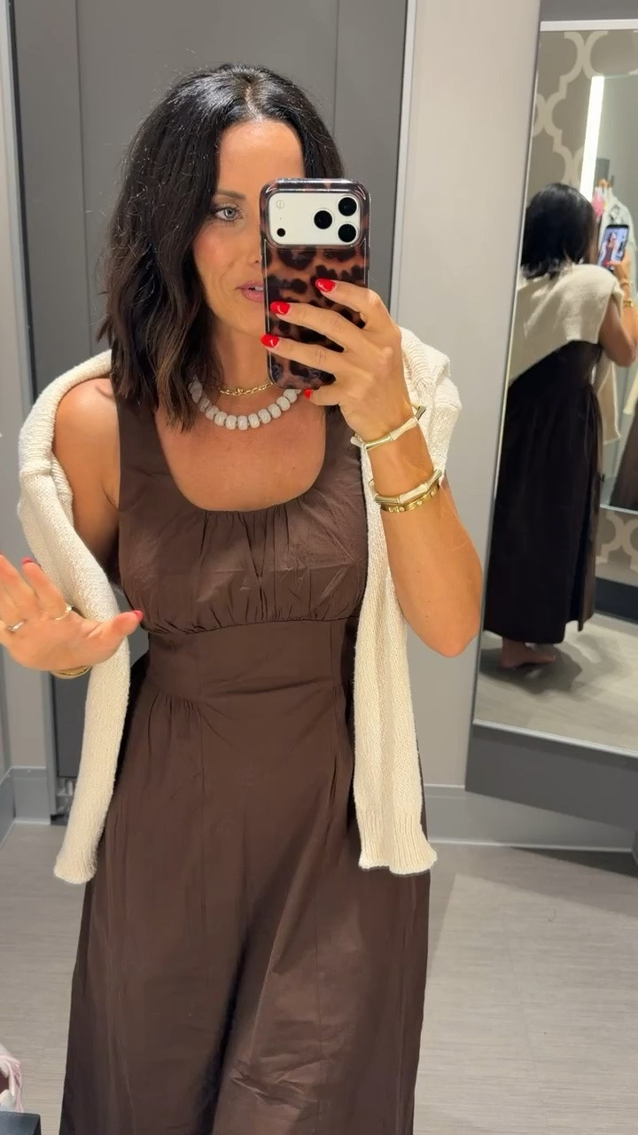 Chocolate brown is having such a moment, and this dress is even prettier in person. 🤎 It has the most flattering fit, pockets (yes please!), and is so easy to style into fall with a lightweight sweater draped over your shoulders.

Dress: Target
Size: XS 🤎

#TargetStyle #TargetFinds #TargetFashion #FallTransition #BrownDress #EverydayStyle #AffordableFashion #TargetOOTD #LTKStyle #DateNightOutfit