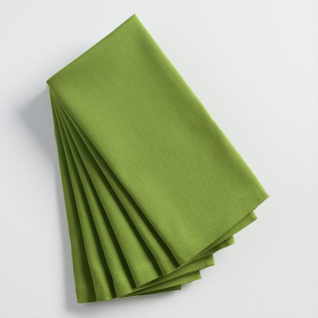 Olivine Green Buffet Napkins Set of 6 | World Market