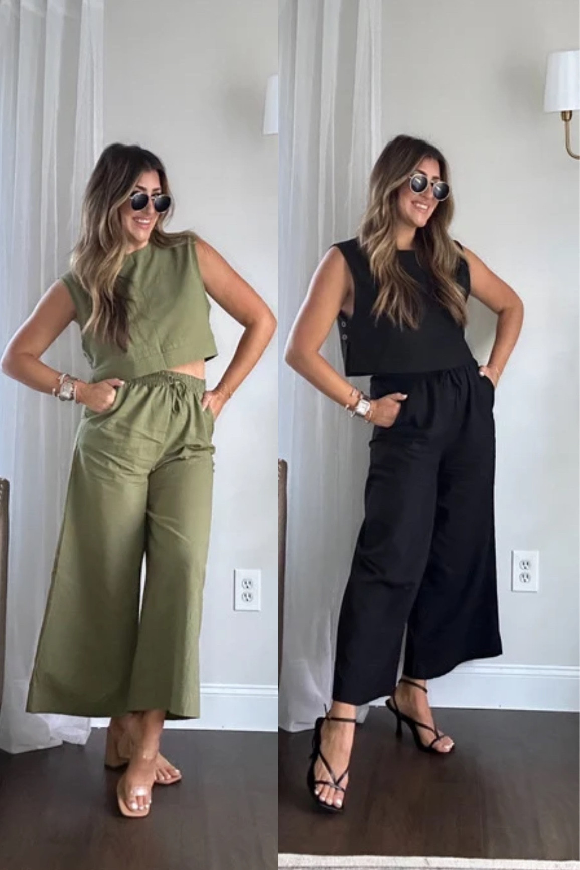 Amazon set for spring. Wide leg pants set. Now 20% OFF! Tap same photo below to shop. Wearing med. Xx 

#LTKfindsunder50 #LTKstyletip