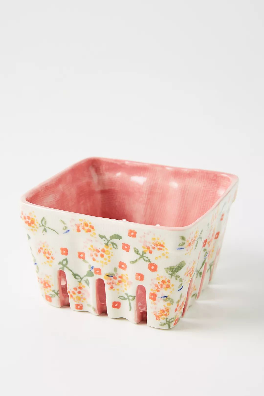 Floral Ceramic Berry Basket | Anthropologie (US)