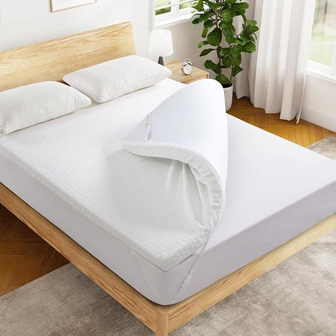 RISAR Memory Foam Mattress Topper King Size Mattress pad 3’’ Inch High Density Mattress Cooli... | Amazon (US)