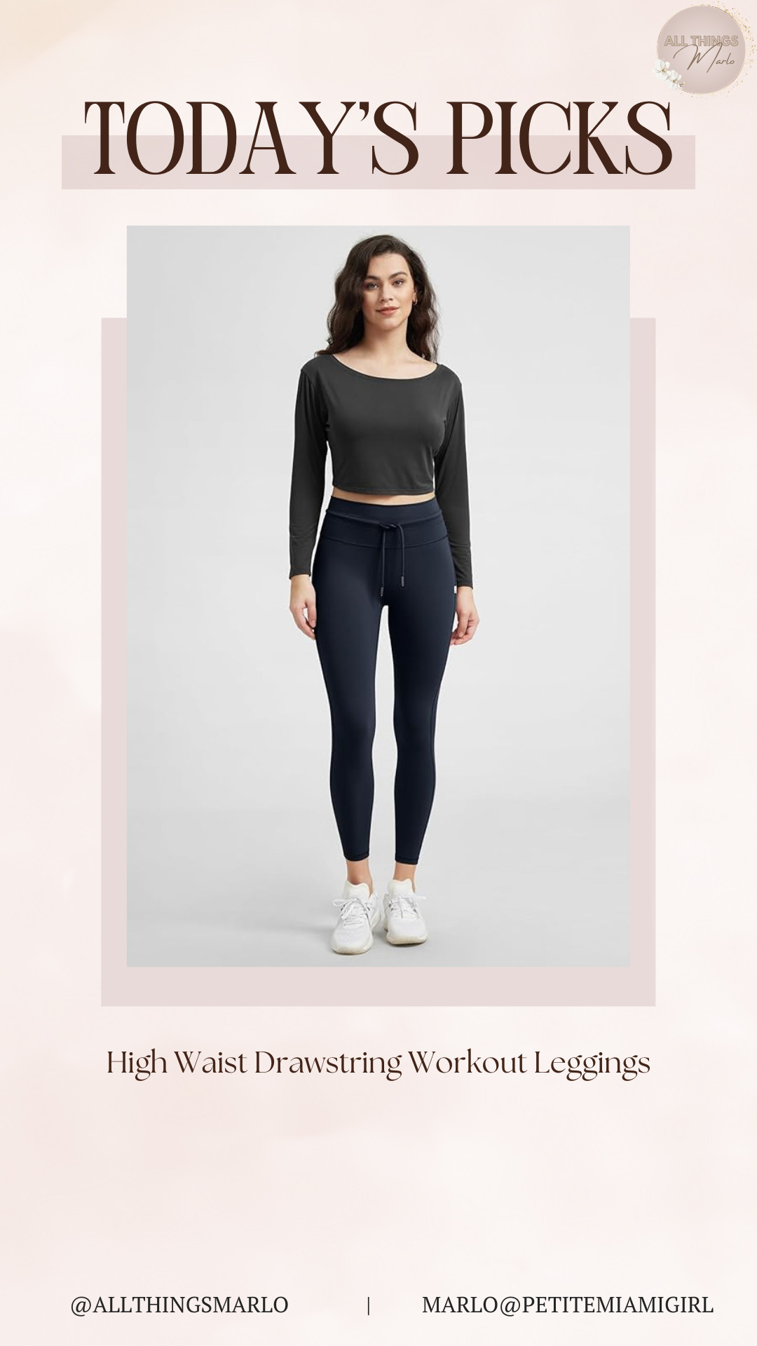 High Waist Drawstring Workout Leggings 

 #LTKSeasonal #LTKActive #LTKStyleTip