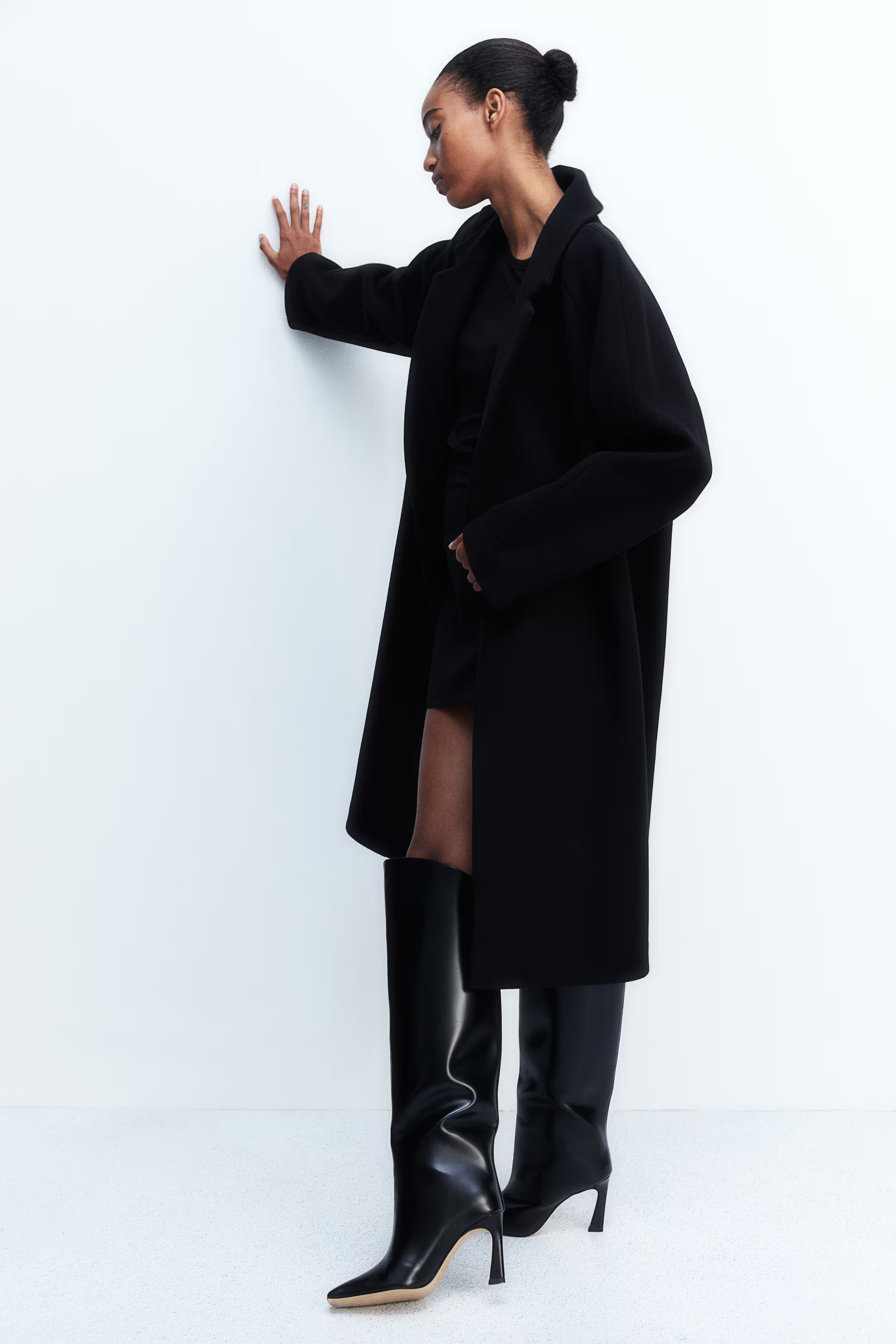 Double-breasted Coat - Black - Ladies | H&M US | H&M (US + CA)