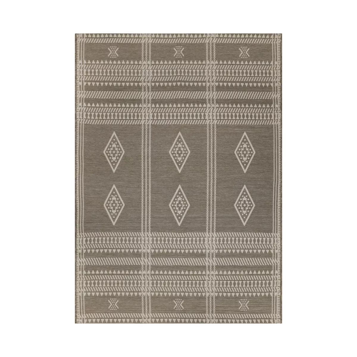 5' x 7' Six Diamond Outdoor Rug Linen - Threshold™ | Target