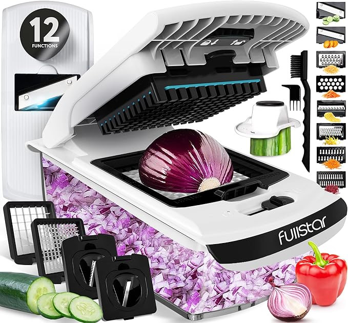 Fullstar Mandoline Slicer for Kitchen - Vegetable Chopper, Onion Potato Food Veggie Fruit Slicer ... | Amazon (US)