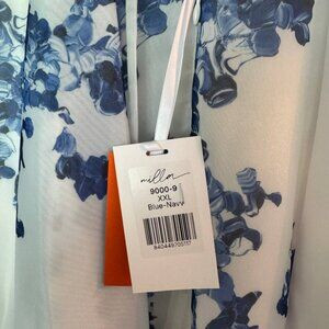 Blue Flutter Sleeve Sweetheart Midi Dress | Poshmark