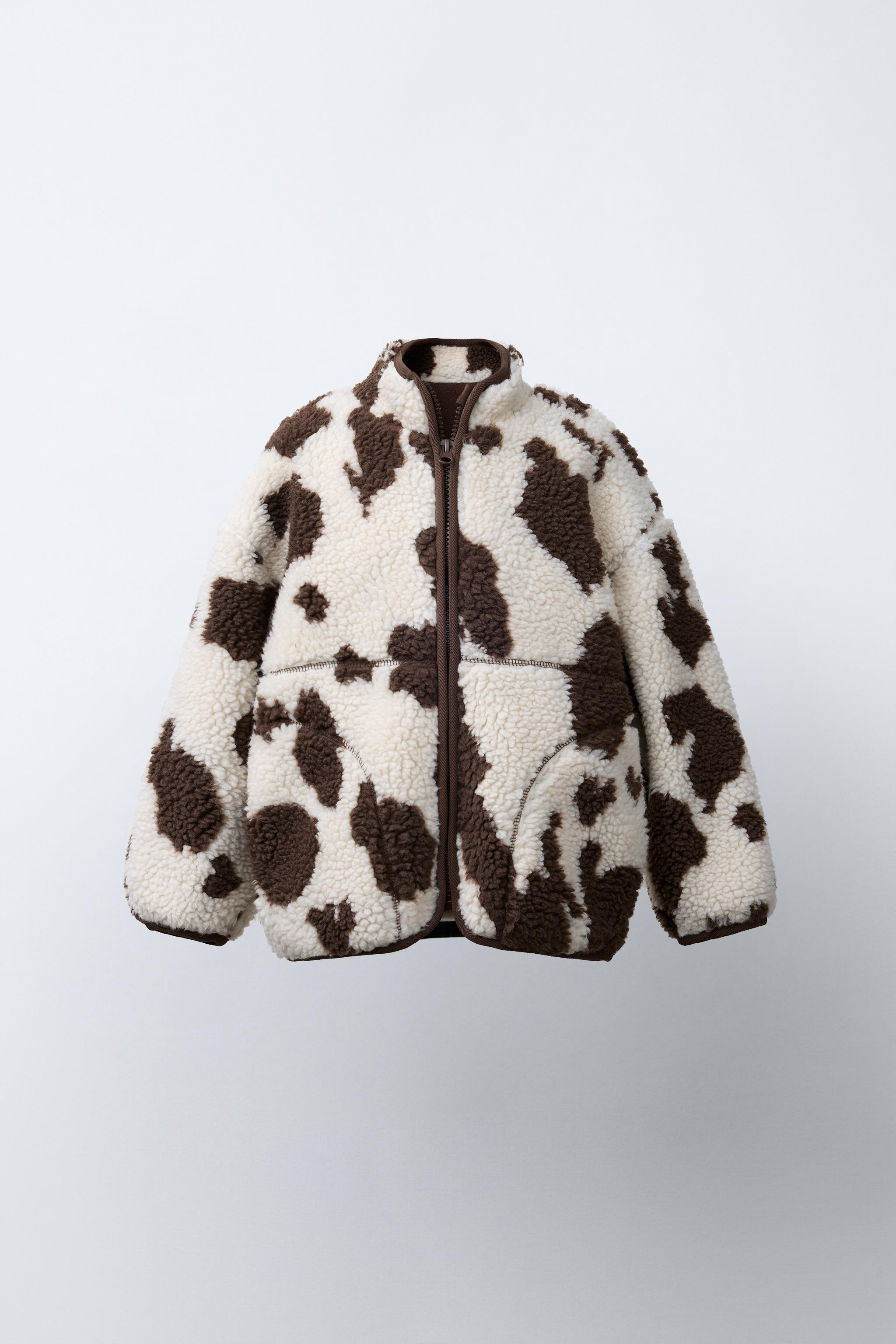 COW PRINT FLEECE JACKET | Zara US