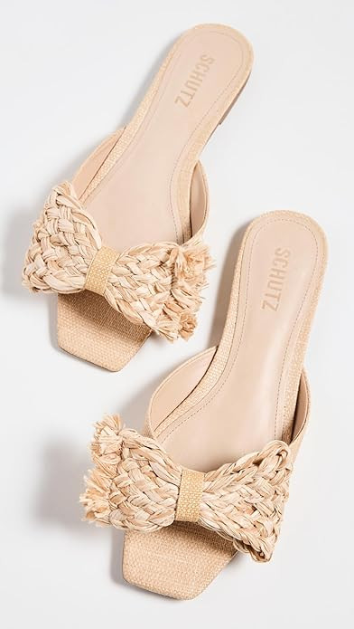 SCHUTZ Women's Lienne Flat Sandals | Amazon (US)