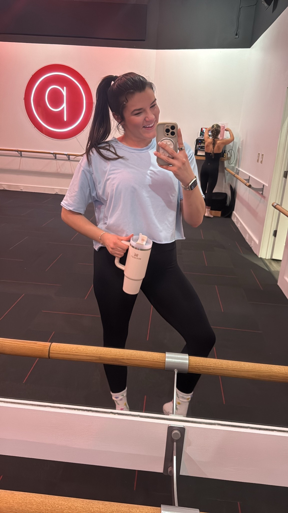 Barre workout outfit🩵

#LTKootd #LTKActive #LTKfitnessgoals