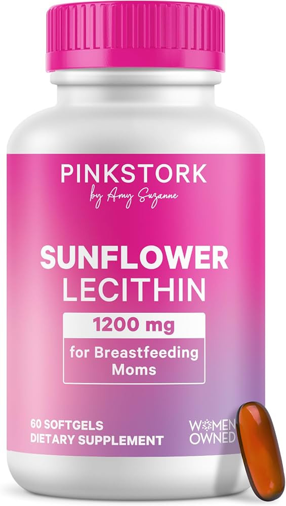 Pink Stork Sunflower Lecithin Supplement - 1200 mg for Clogged Milk Ducts - Breastfeeding Essenti... | Amazon (US)