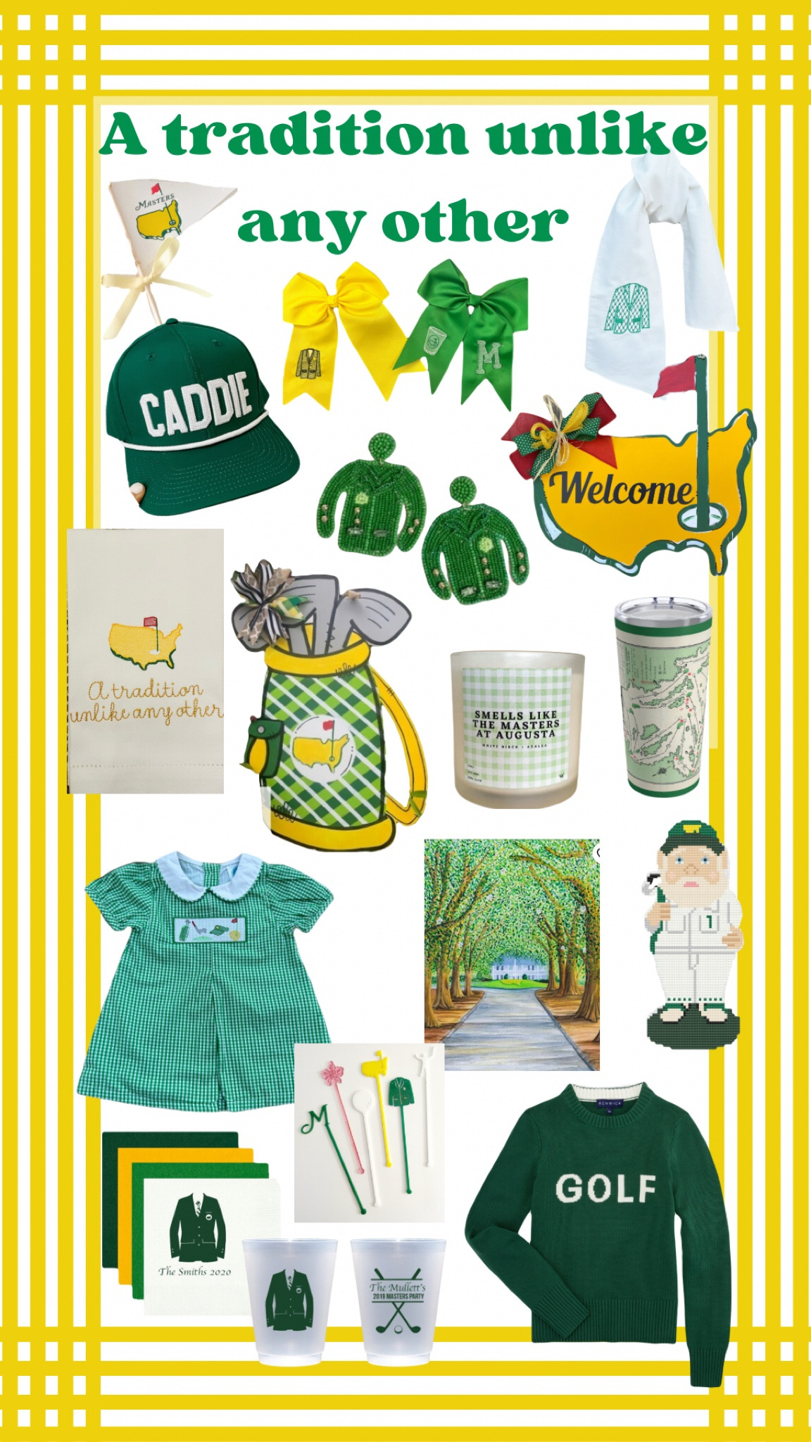 Hello friends! Fun finds for a festive Masters week, a tradition unlike any other! 



Masters tournament 
Augusta
Georgia
Masters green
Golf gift 
Masters gift
Masters party 

#LTKparties #LTKmens #LTKfindsunder50