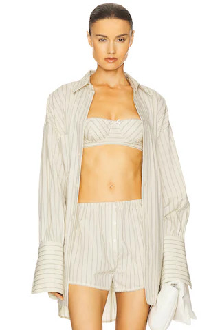 Pinstripe Poplin Bra
                    
                    Helsa | Revolve Clothing (Global)