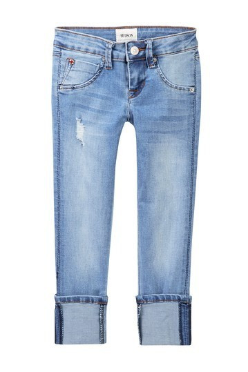 Skinny Roll Cuff Crop Jeans (Big Girls) | Nordstrom Rack
