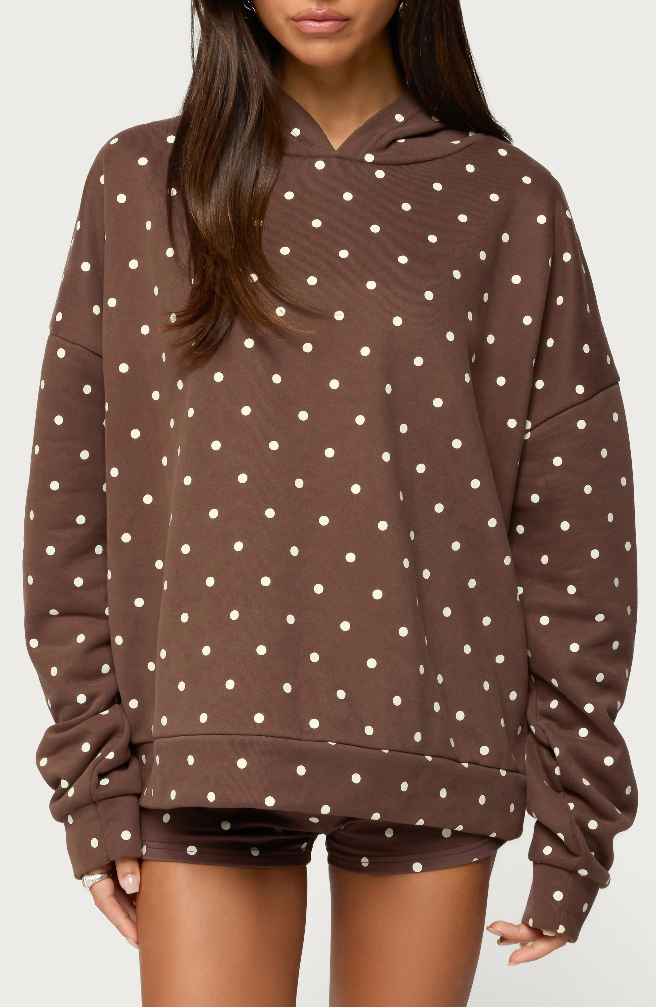 EDIKTED Chelsie Polka Dot Hoodie (Women) | Nordstrom | Nordstrom