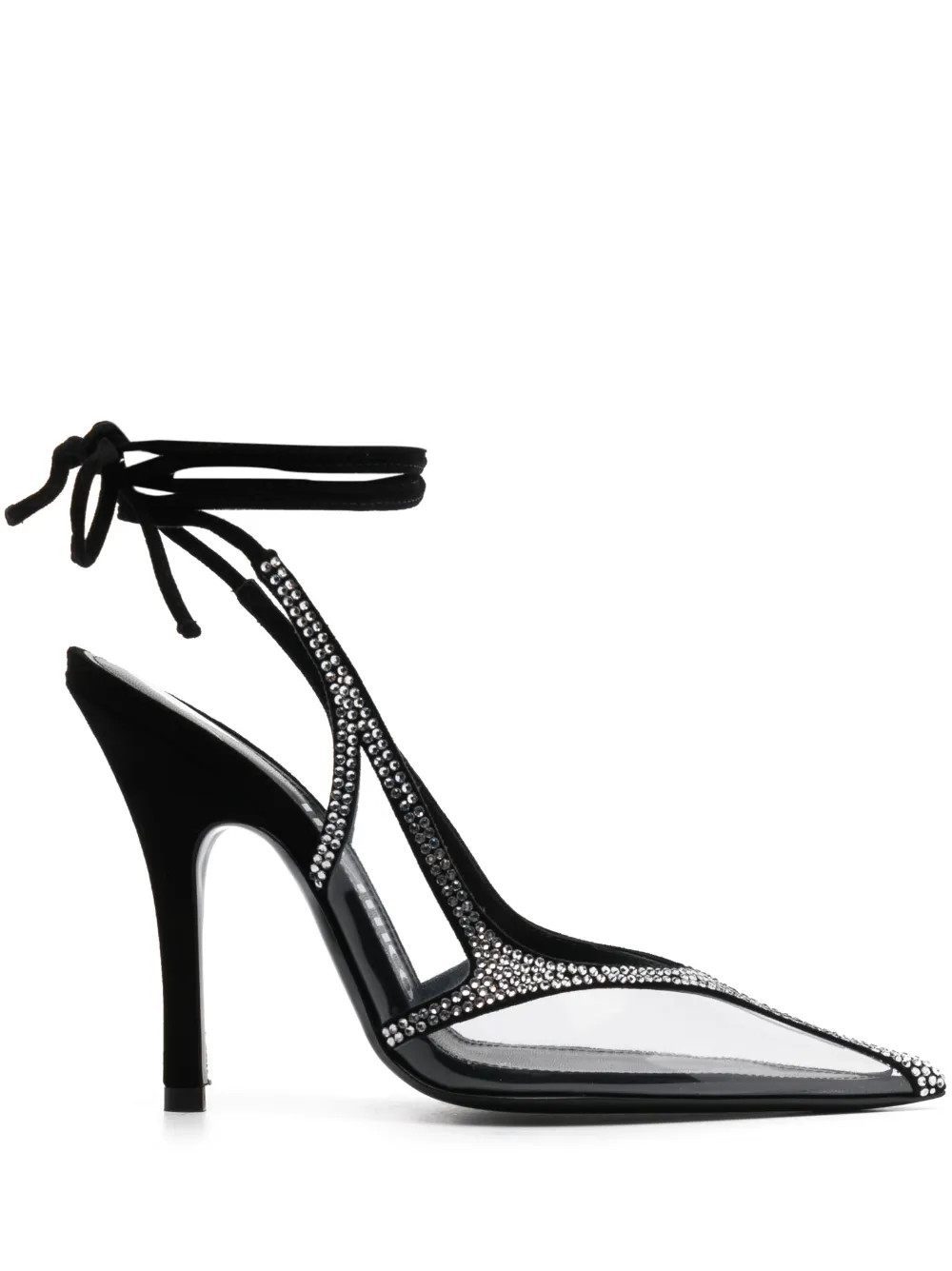 The Attico Venus 100mm Embellished Pumps - Farfetch | Farfetch Global