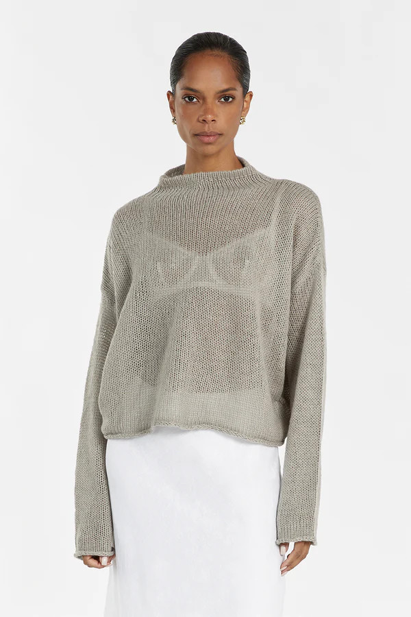 LAUREN CHALK FLUFFY CROP JUMPER | DISSH