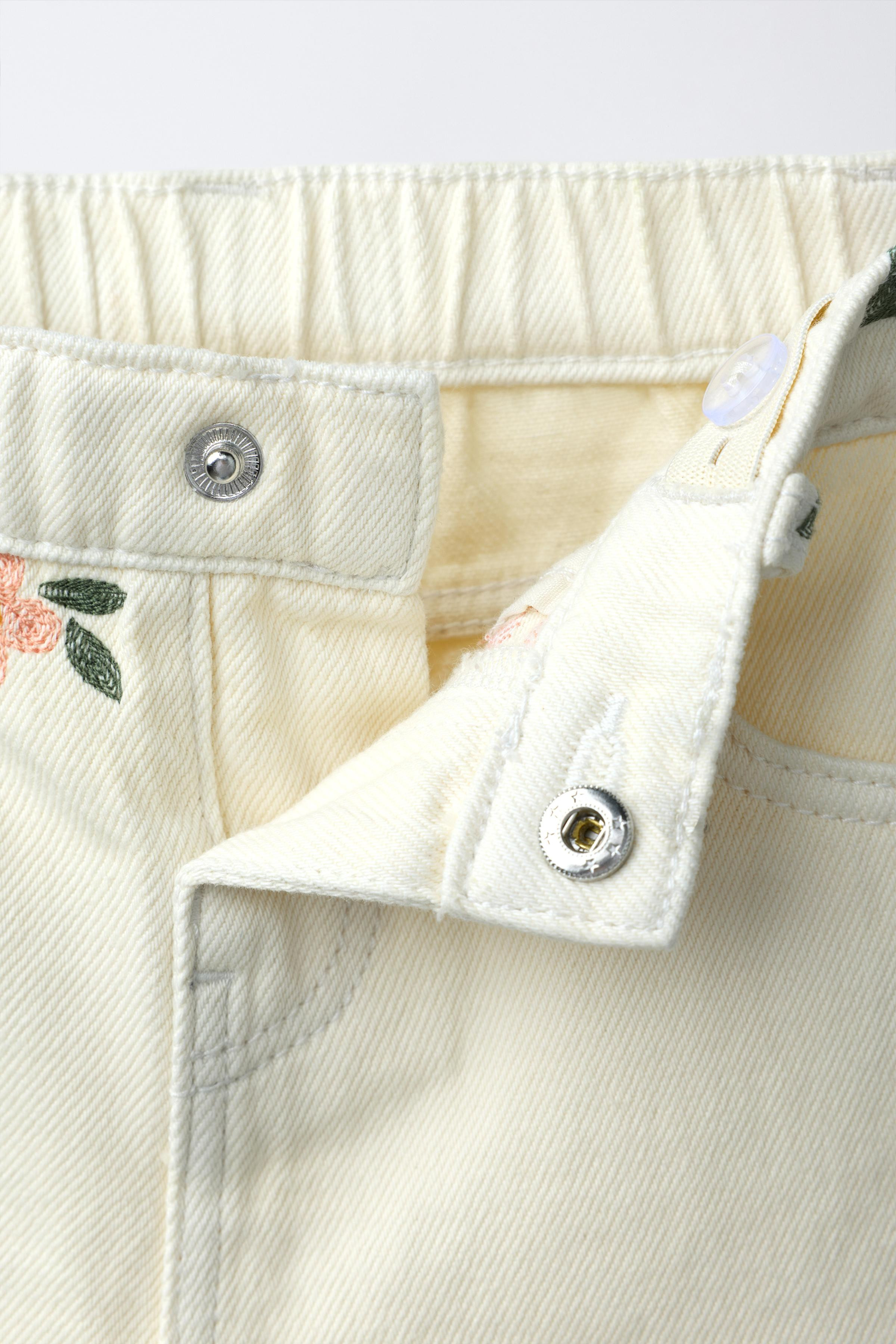 EMBROIDERED FLORAL CULOTTES | Zara US