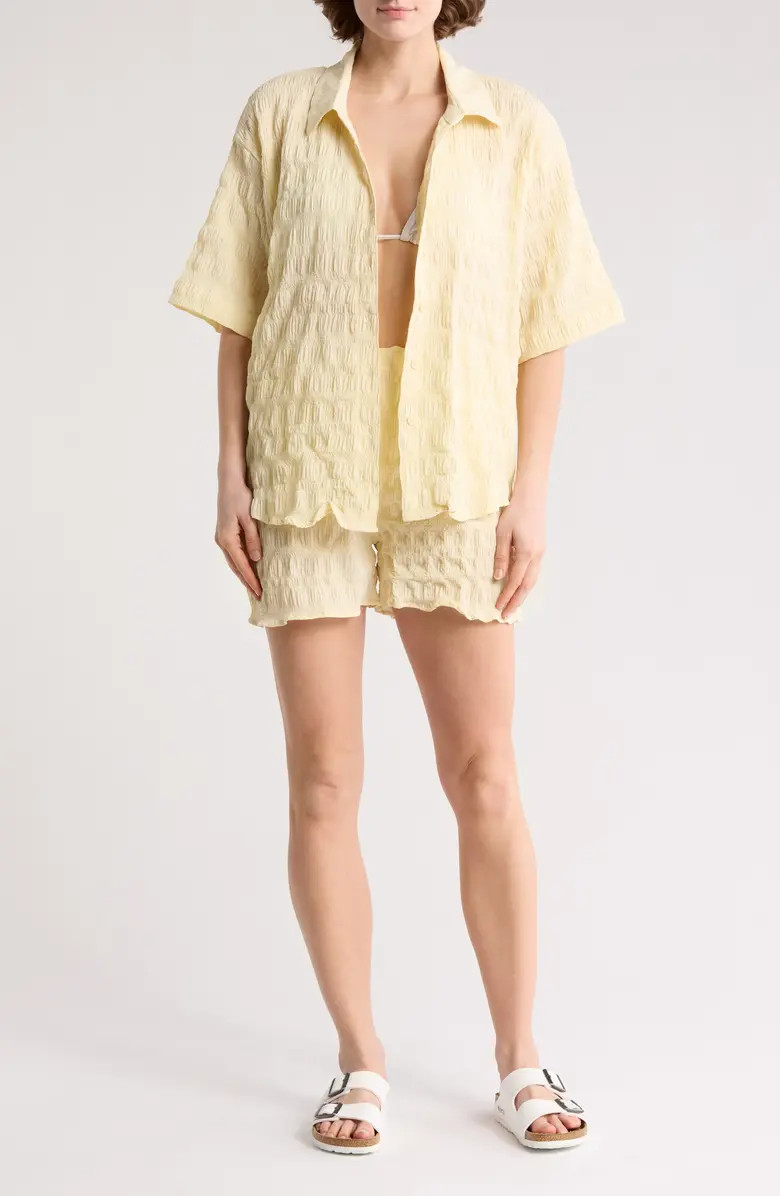 NORDSTROM RACK Crinkle Cover-Up Top & Shorts Set | Nordstromrack | Nordstrom Rack