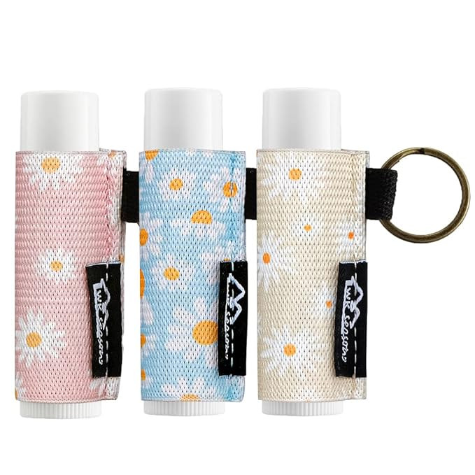WK IEASON Lip Balm Holder Keychain, Stocking Stuffers for Women, 3PCS Clip on Lip Gloss Holder Co... | Amazon (US)