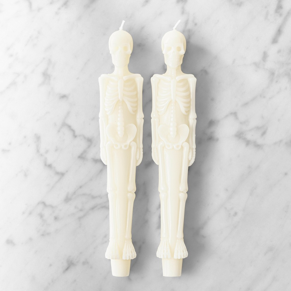 Skeleton Taper Candles, Set of 2 | Williams-Sonoma