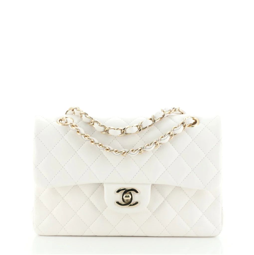 Classic Double Flap Bag Quilted Caviar Small | Rebag