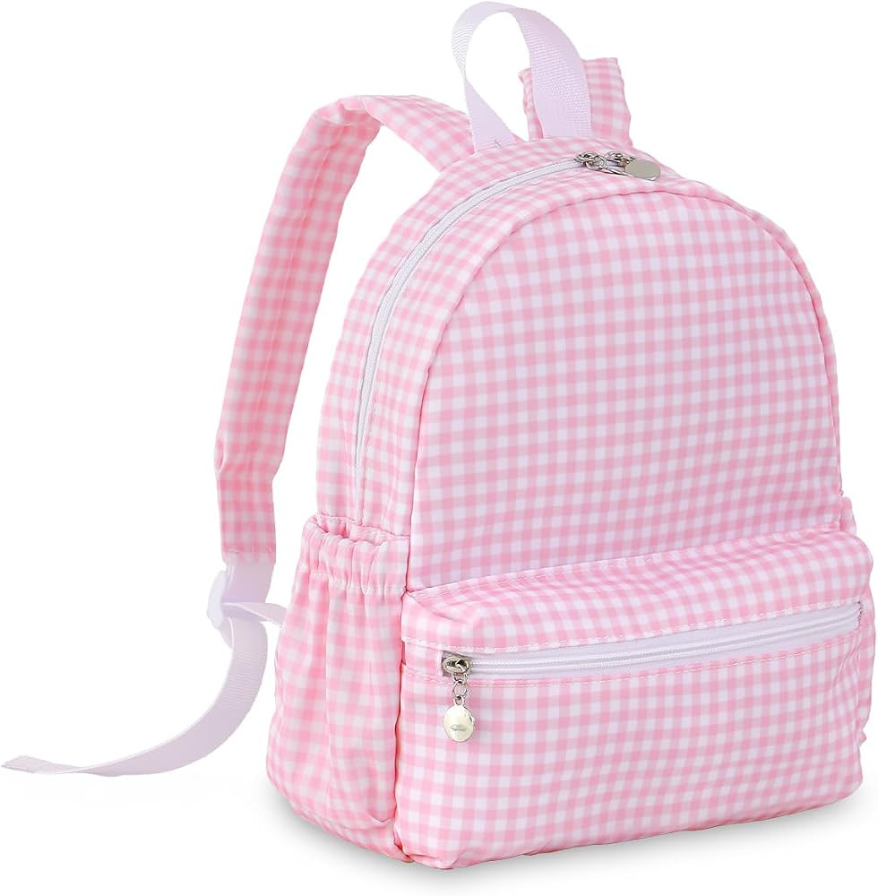 Toddler Backpack for Girls or Boys Ages 2-4, 12\u201d H Kids Preschool Gingham Bookbag, School Ba... | Amazon (US)