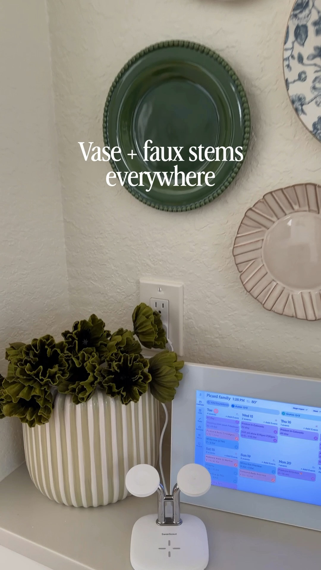 Use pots and stems to hide cords from your appliances 