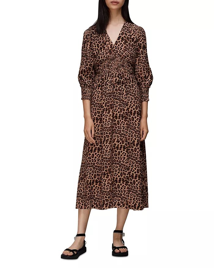 Jungle Cheetah Shirred Midi Dress | Bloomingdale's (US)