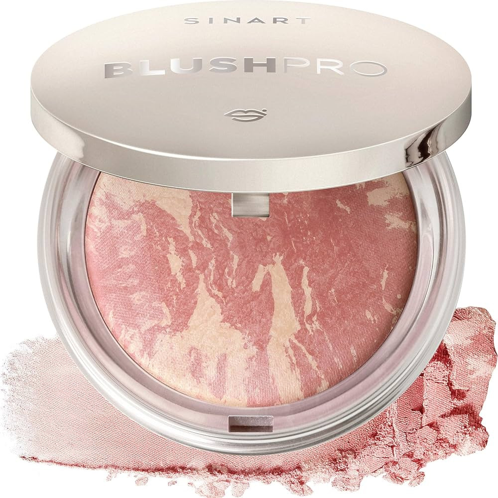 Baked PRO Blush. Brighten Lighting Highly Glow Marbleized Blush. Lightweight Shimmery Satin Face ... | Amazon (US)