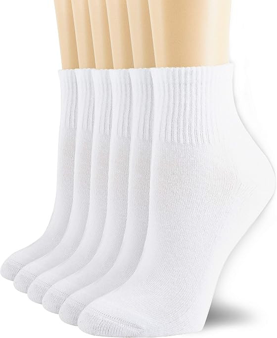 NevEND 6 Pairs Women's Mini Crew/Ankle Cotton Athletic Socks with Thick Cushioned 9-11 | Amazon (US)
