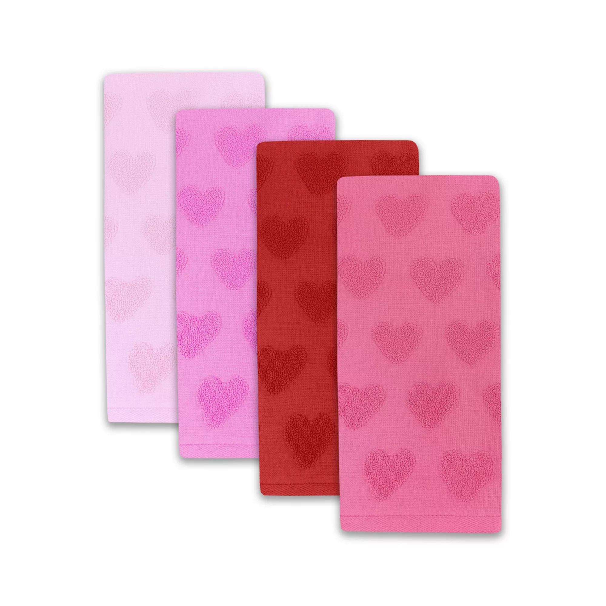 Celebrate Together™ Valentine's Day 4-pk. Heart Solids Kitchen Towel Set | Kohl's