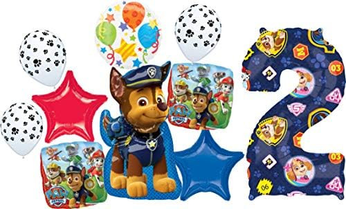 Paw Patrol Party Supplies 2nd Birthday Balloon Bouquet Decorations | Amazon (US)