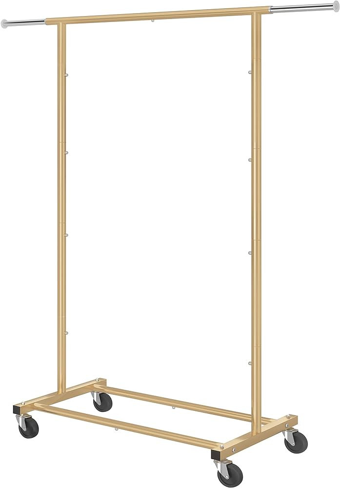 Simple Trending Standard Rod Clothing Garment Rack, Rolling Clothes Organizer on Wheels for Hangi... | Amazon (US)