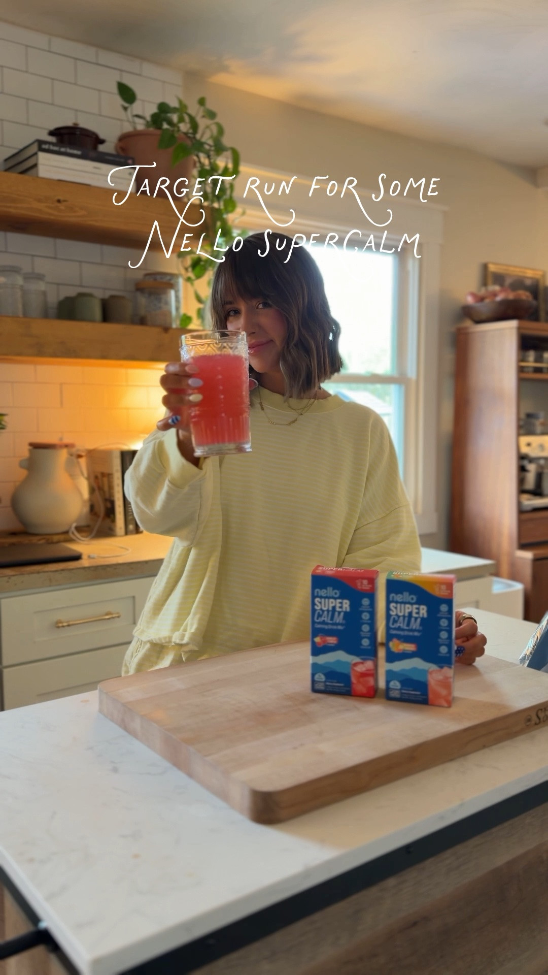 #AD 🩷🩷 SO excited to partner with @drinknello and @target today to share my fave super calm on-the-go packets! Grabbed for a stressful week of leading up to vacation, packing & finishing our to-do list! Love the magnesium, Ashwagandha & vitamins in each of these packets — I add to a glass of water and it’s a little treat 🥰 Helps me stay calm & feel more relaxed, tackling some stressful days! Now available at #Target! #DrinkNello #Nello #supercalm #superfocus