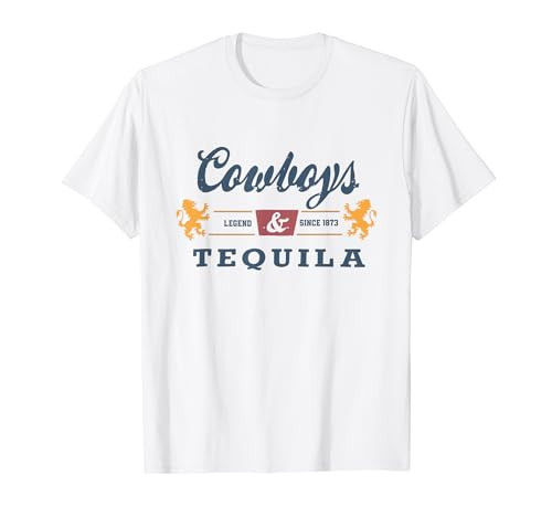 Vintage Cowboys And Tequila Western Funny Tequila Drinking T-Shirt | Amazon (US)