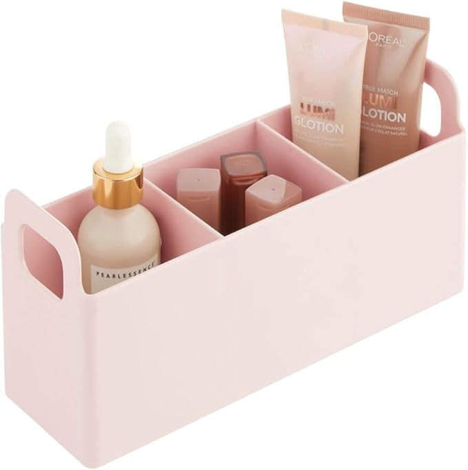 mDesign Plastic Bathroom Vanity, Cabinet, Countertop Cosmetic Organizer Storage Station Makeup Ho... | Amazon (US)