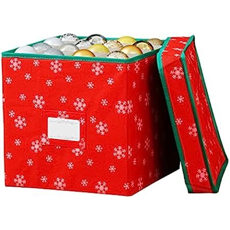 ProPik Christmas Ornament Storage Box, Organizer Holds Up to 48 Xmas Balls with 3 Separate Removable | Amazon (US)
