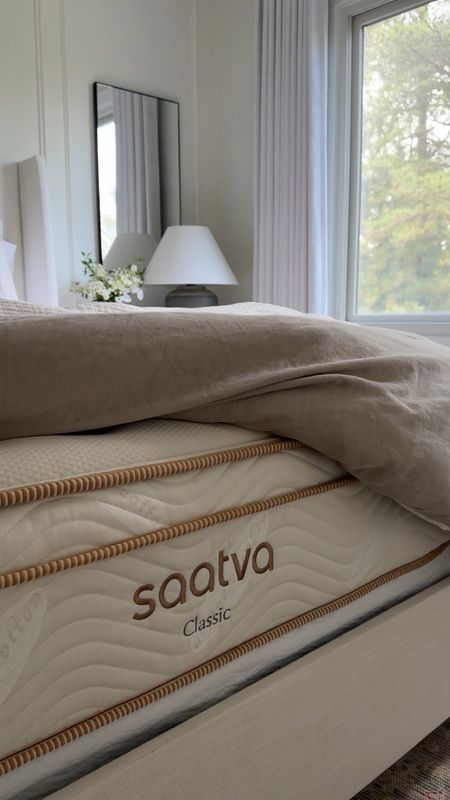 Our guest bedroom refresh is COMPLETE thanks to @saatva 🙌🏼 #ad This Spring, you can take $400 off your $1000 mattress purchase and save 15% on accessories! We found the most comfortable mattress and sheet set so we know our guests will be sleeping soundly and comfortably. The mattress has multiple layers for ultimate comfort and the sheet set is buttery soft, getting softer with every wash! #saatva #saatvaltk 

#LTKVideo #LTKsalealert #LTKhome
