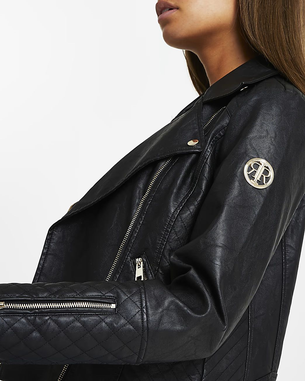 River Island Womens Black faux leather jacket | River Island (US)