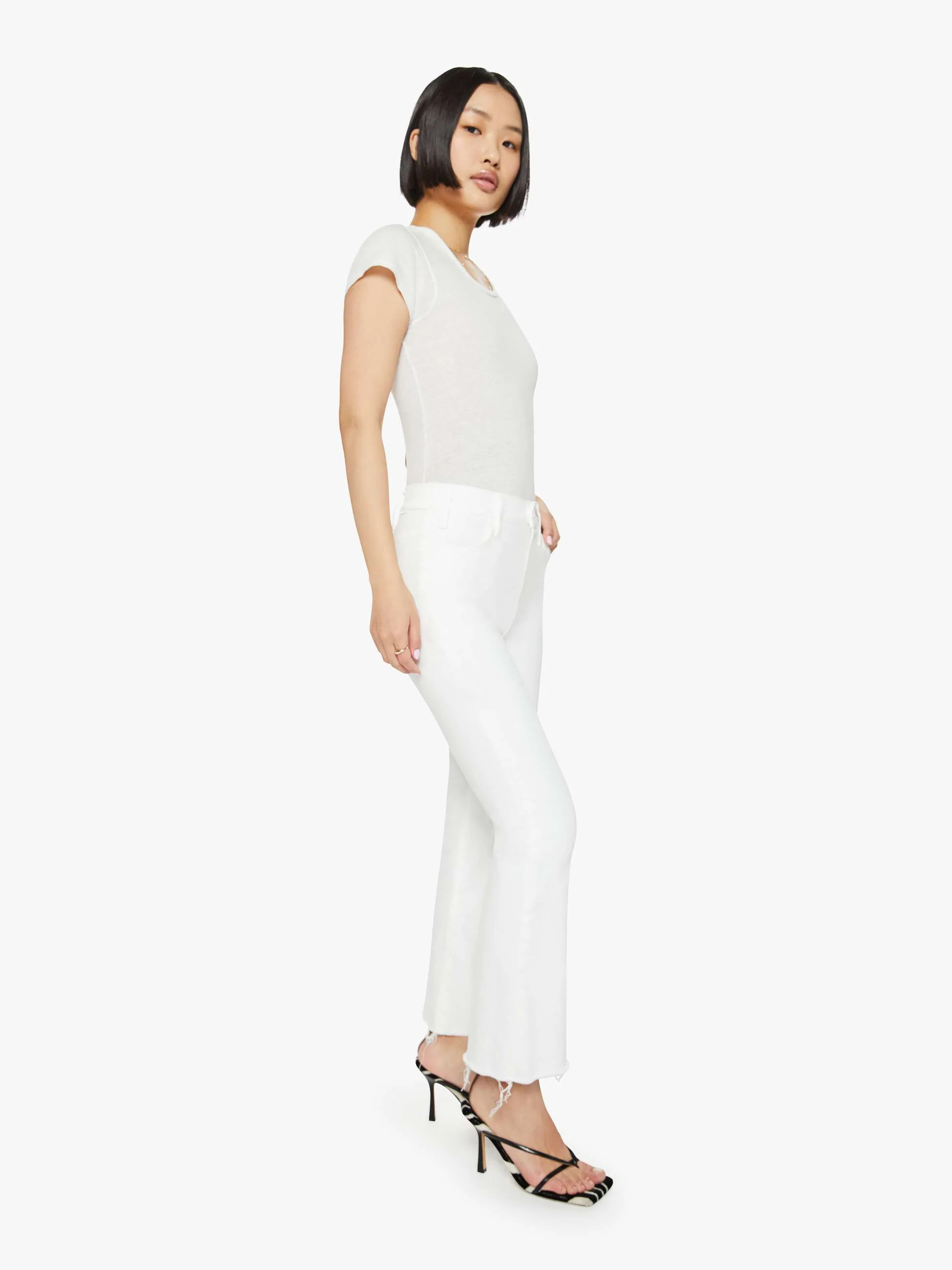 PETITES The Lil' Hustler Ankle Fray | Mother Denim
